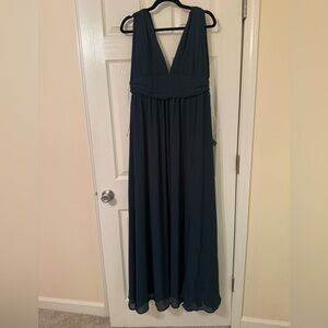 Lulu's Deep Blue Backless Dress